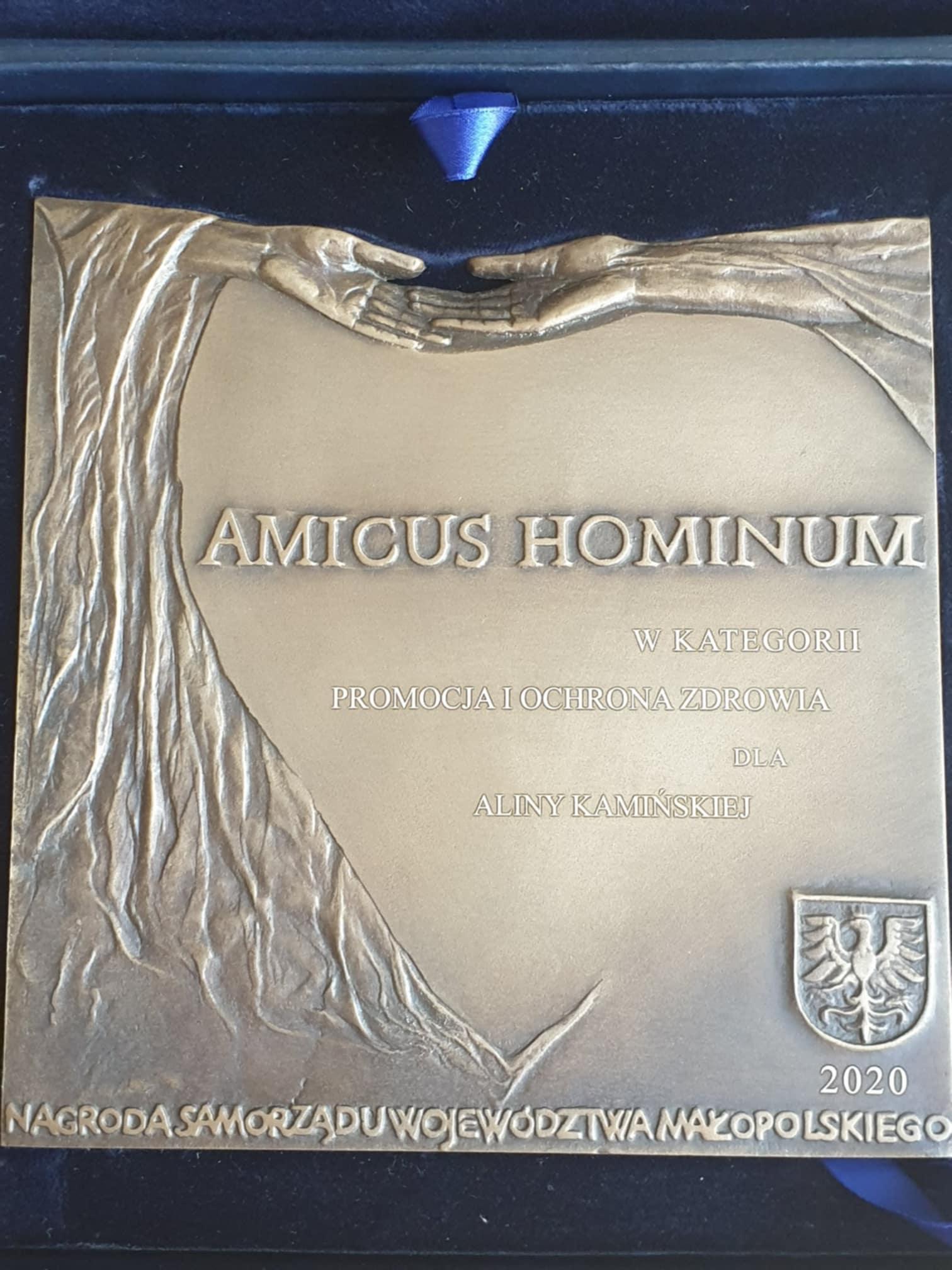 Nagroda AMICUS HOMINUM 2020 w kategorii Promocja i ochrona zdrowia